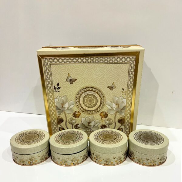 Royal Heritage Gold Dry Fruit Hamper – 4 Premium Jars
