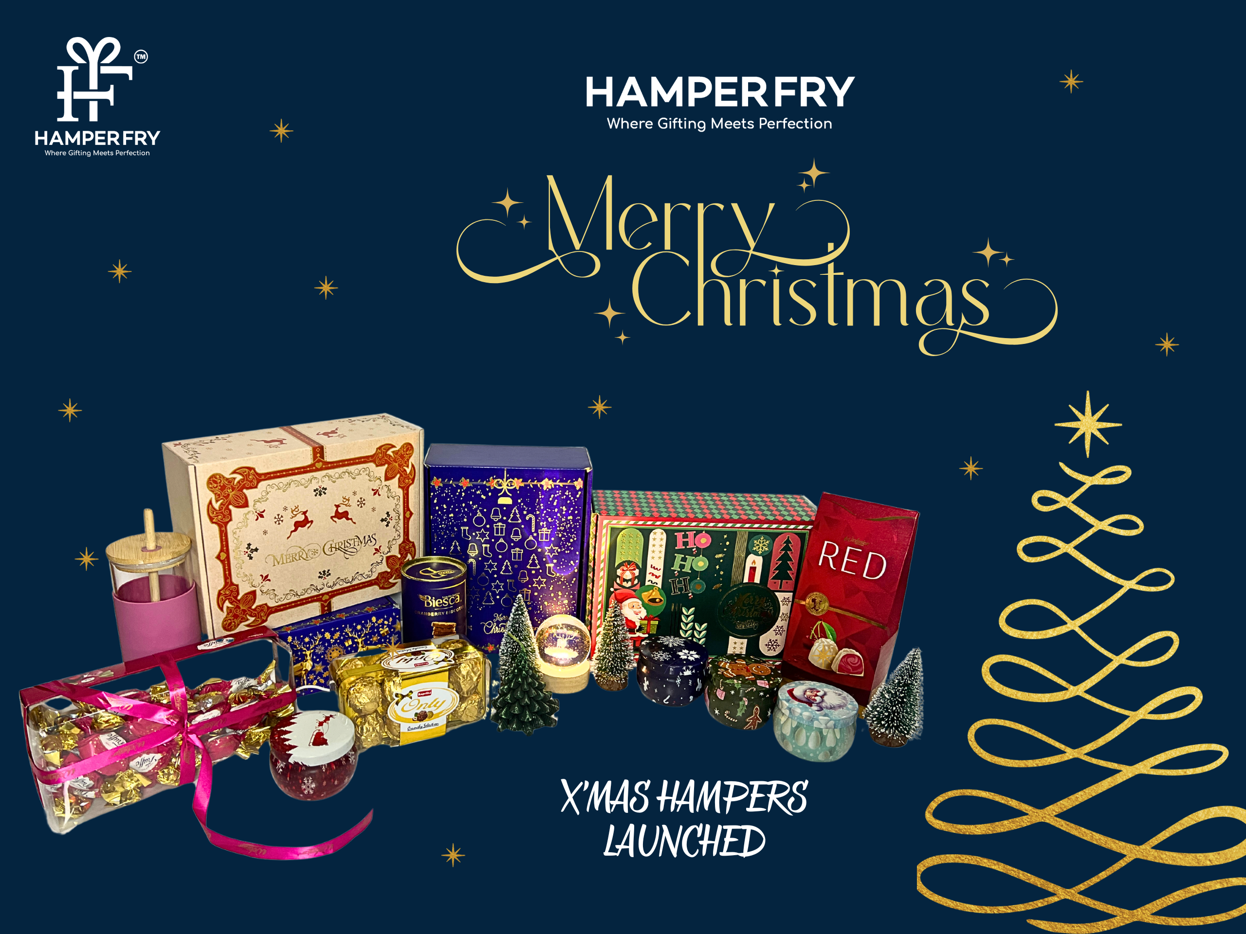 Christmas gift hamper, corporate Christmas gifts, festive gift boxes, Christmas gifting India, premium Christmas hamper, holiday gift set, employee Christmas gifts, spiced cashew gift box, chocolate Christmas hamper, budget-friendly Christmas gifts.