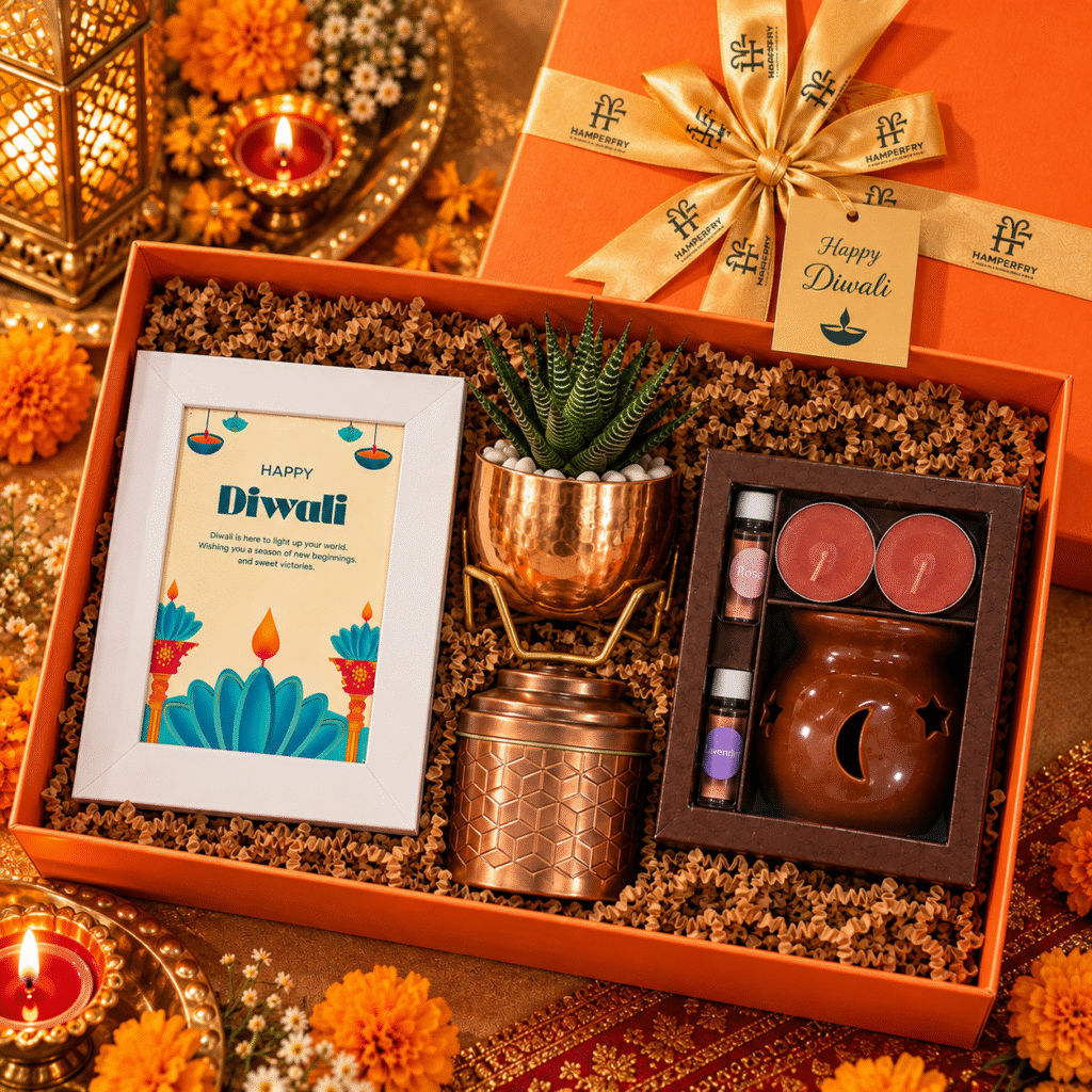 Elegant Copper Glow Diwali Hamper 1