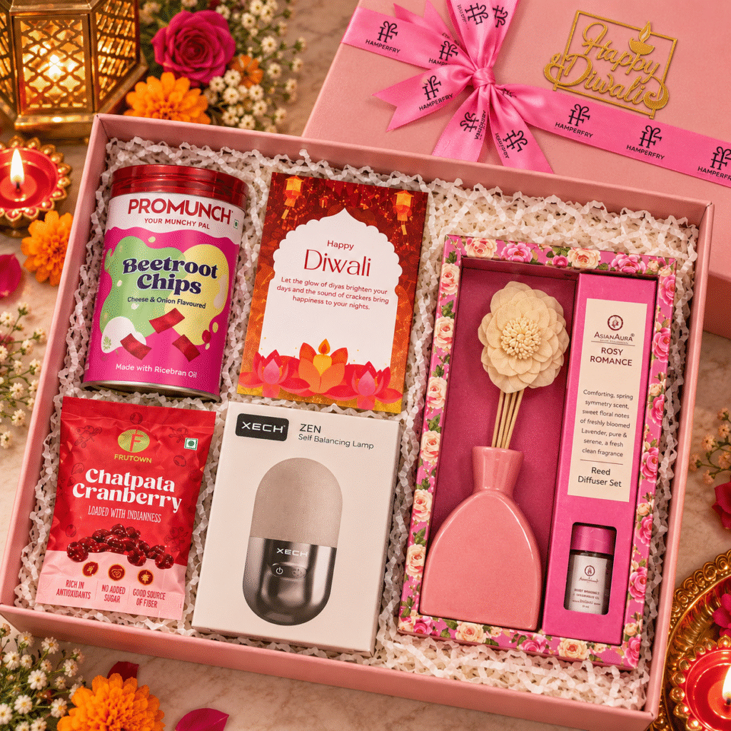 Pink Blossom Diwali Hamper – Premium Festive Gift Box